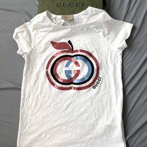 Authentic Kids/girls Gucci White  Shirt Size 12